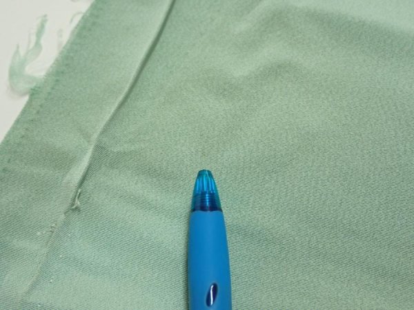 Photo6: 2J07z40  Japanese Kimono Silk  FABRIC Scenery Light blue-green 57.5x7.5 (6)