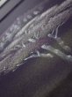 Photo4: 2J01z50  Japanese Kimono Silk  FABRIC Scenery Dark purple 40.9x14.8 (4)