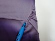 Photo6: 2J02z50  Japanese Kimono Silk  FABRIC Scenery Dark purple 41.7x14.8 (6)