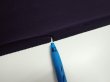 Photo7: 2J02z50  Japanese Kimono Silk  FABRIC Scenery Dark purple 41.7x14.8 (7)