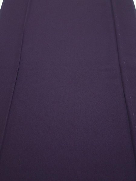 Photo1: 2J03z90  Japanese Kimono Silk  FABRIC  Dark purple 69.3x14.8 (1)