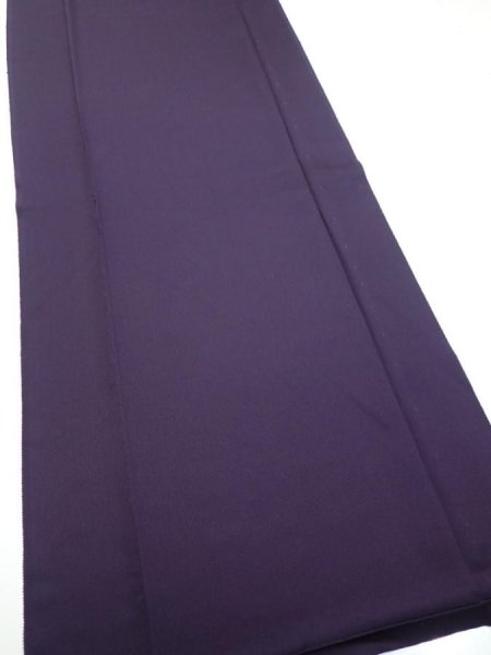 Photo2: 2J03z90  Japanese Kimono Silk  FABRIC  Dark purple 69.3x14.8 (2)