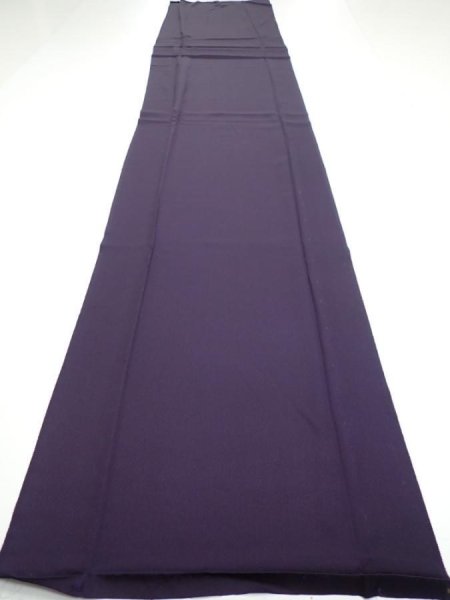 Photo5: 2J03z90  Japanese Kimono Silk  FABRIC  Dark purple 69.3x14.8 (5)