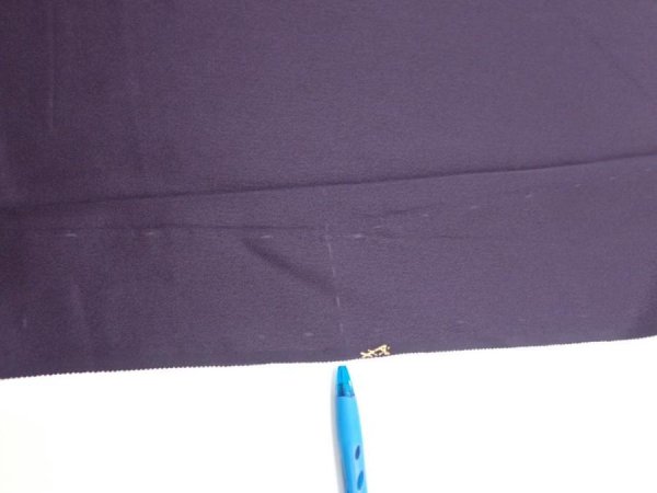 Photo7: 2J03z90  Japanese Kimono Silk  FABRIC  Dark purple 69.3x14.8 (7)