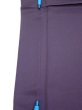 Photo6: 2J04z90  Japanese Kimono Silk  FABRIC Kinkaku-ji Temple Dark purple 69.7x14.8 (6)