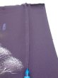 Photo7: 2J04z90  Japanese Kimono Silk  FABRIC Kinkaku-ji Temple Dark purple 69.7x14.8 (7)