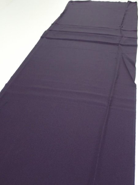 Photo3: 2J06z80  Japanese Kimono Silk  FABRIC Scenery Dark purple 68.9x14.8 (3)