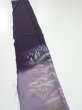 Photo3: 2J07z40  Japanese Kimono Silk  FABRIC Scenery Dark purple 65.4x7.3 (3)