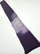 Photo5: 2J07z40  Japanese Kimono Silk  FABRIC Scenery Dark purple 65.4x7.3 (5)