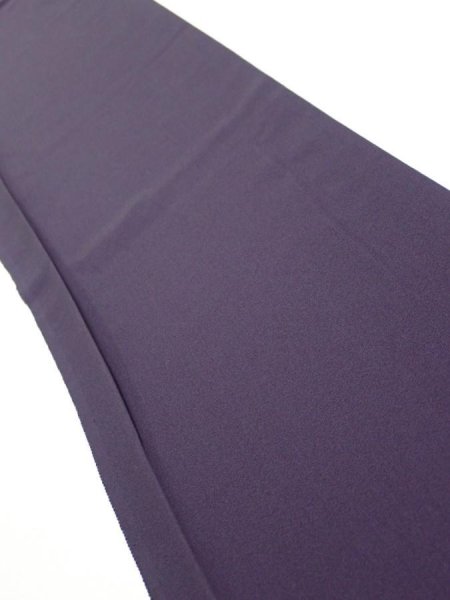 Photo1: 2J08z40  Japanese Kimono Silk  FABRIC  Dark purple 65.7x7.3 (1)