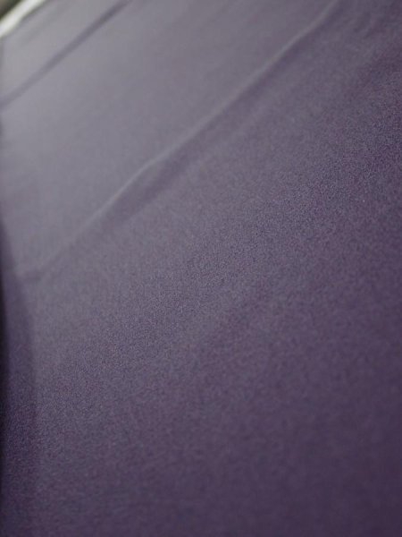 Photo4: 2J08z40  Japanese Kimono Silk  FABRIC  Dark purple 65.7x7.3 (4)
