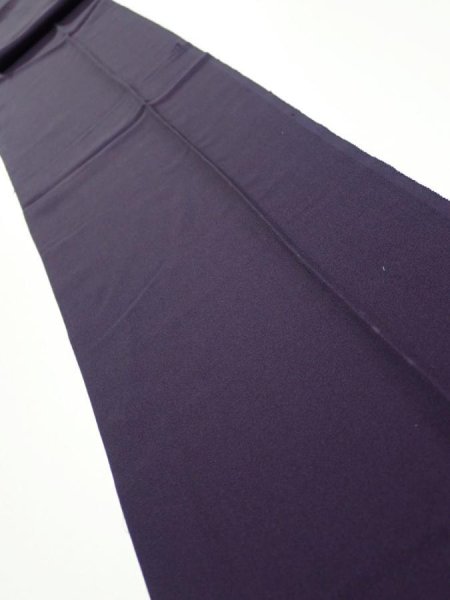 Photo1: 2J09z50  Japanese Kimono Silk  FABRIC  Dark purple 81.9x7.3 (1)