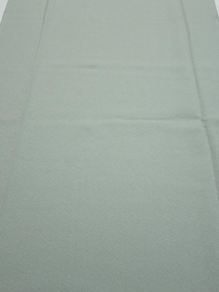 Photo1: 2J03z70  Japanese Kimono Silk  FABRIC  Light green-gray 53.1x14.8 (1)