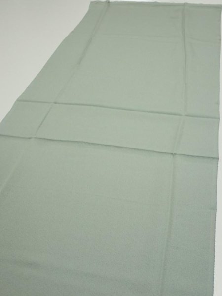 Photo3: 2J03z70  Japanese Kimono Silk  FABRIC  Light green-gray 53.1x14.8 (3)