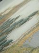 Photo5: 2J05z90  Japanese Kimono Silk  FABRIC Scenery Light green-gray 70.5x14.8 (5)