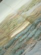 Photo4: 2J06z90  Japanese Kimono Silk  FABRIC Scenery Light green-gray 70.1x14.8 (4)