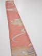 Photo3: 2J08z50  Japanese Kimono Silk  FABRIC Scenery Coral pink 61.0x7.1 (3)