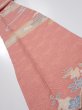 Photo1: 2J09z60  Japanese Kimono Silk  FABRIC Scenery Coral pink 86.6x7.1 (1)