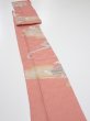 Photo3: 2J09z60  Japanese Kimono Silk  FABRIC Scenery Coral pink 86.6x7.1 (3)