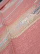 Photo5: 2J09z60  Japanese Kimono Silk  FABRIC Scenery Coral pink 86.6x7.1 (5)