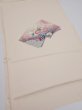Photo2: 2J01z60  Japanese Kimono Silk  FABRIC  Light peach 47.2x14.4 (2)