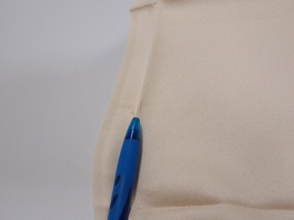 Photo7: 2J01z60  Japanese Kimono Silk  FABRIC  Light peach 47.2x14.4 (7)