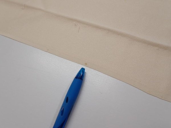 Photo7: 2J04z90  Japanese Kimono Silk  FABRIC  Light peach 63.0x14.6 (7)