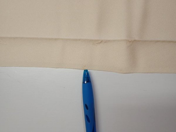 Photo6: 2J06z50  Japanese Kimono Silk  FABRIC  Light peach 63.8x7.5 (6)