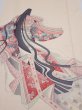 Photo1: 2J03z90  Japanese Kimono Silk  FABRIC Princess Light peach 70.1x14.4 (1)