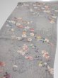 Photo3: 1W01z60  Japanese Kimono Silk  FABRIC Sakura Light gray 42.1x14.6 (3)