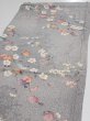 Photo3: 1W02z60  Japanese Kimono Silk  FABRIC Sakura Light gray 41.7x14.6 (3)