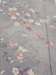 Photo1: 1W03z90  Japanese Kimono Silk  FABRIC Sakura Light gray 69.3x14.6 (1)