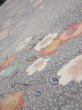 Photo4: 1W07z40  Japanese Kimono Silk  FABRIC Sakura Light gray 60.6x7.5 (4)