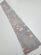 Photo5: 1W07z40  Japanese Kimono Silk  FABRIC Sakura Light gray 60.6x7.5 (5)