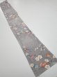 Photo5: 1W08z40  Japanese Kimono Silk  FABRIC Sakura Light gray 60.2x7.5 (5)