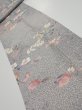 Photo1: 1W09z50  Japanese Kimono Silk  FABRIC Sakura Light gray 82.3x7.1 (1)