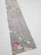 Photo2: 1W09z50  Japanese Kimono Silk  FABRIC Sakura Light gray 82.3x7.1 (2)