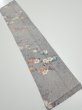 Photo1: 1W10z30  Japanese Kimono Silk  FABRIC Sakura Light gray 37.0x7.1 (1)