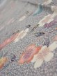 Photo5: 1W10z30  Japanese Kimono Silk  FABRIC Sakura Light gray 37.0x7.1 (5)