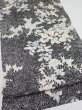 Photo2: 1W01z60  Japanese Kimono Silk  FABRIC Flower Black 42.5x14.8 (2)