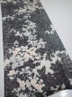 Photo2: 1W05z90  Japanese Kimono Silk  FABRIC Flower Black 63.0x14.8 (2)