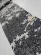 Photo1: 1W08z60  Japanese Kimono Silk  FABRIC Flower Black 79.1x7.3 (1)