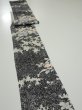 Photo2: 1W08z60  Japanese Kimono Silk  FABRIC Flower Black 79.1x7.3 (2)