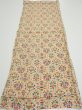 Photo5: 1W01z60  Japanese Kimono Silk  FABRIC Flowers  40.9x14.6 (5)