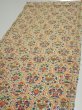 Photo3: 1W02z60  Japanese Kimono Silk  FABRIC Flowers  41.7x14.6 (3)