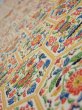 Photo4: 1W02z60  Japanese Kimono Silk  FABRIC Flowers  41.7x14.6 (4)