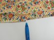 Photo6: 1W02z60  Japanese Kimono Silk  FABRIC Flowers  41.7x14.6 (6)