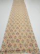Photo5: 1W03z90  Japanese Kimono Silk  FABRIC Flowers  62.2x14.4 (5)