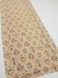 Photo2: 1W06z90  Japanese Kimono Silk  FABRIC Flowers  61.4x14.4 (2)