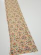 Photo2: 1W07z40  Japanese Kimono Silk  FABRIC Flowers  53.5x7.7 (2)